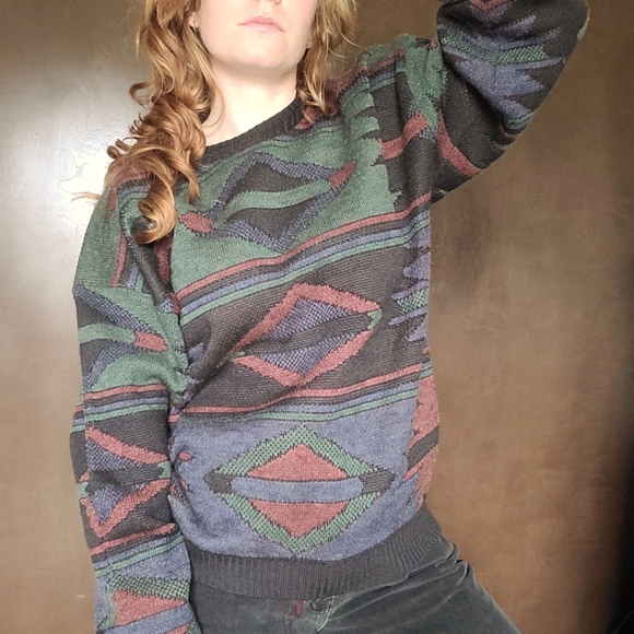 croft & barrow Sweaters - Vintage 80's Knit Patterned Sweater